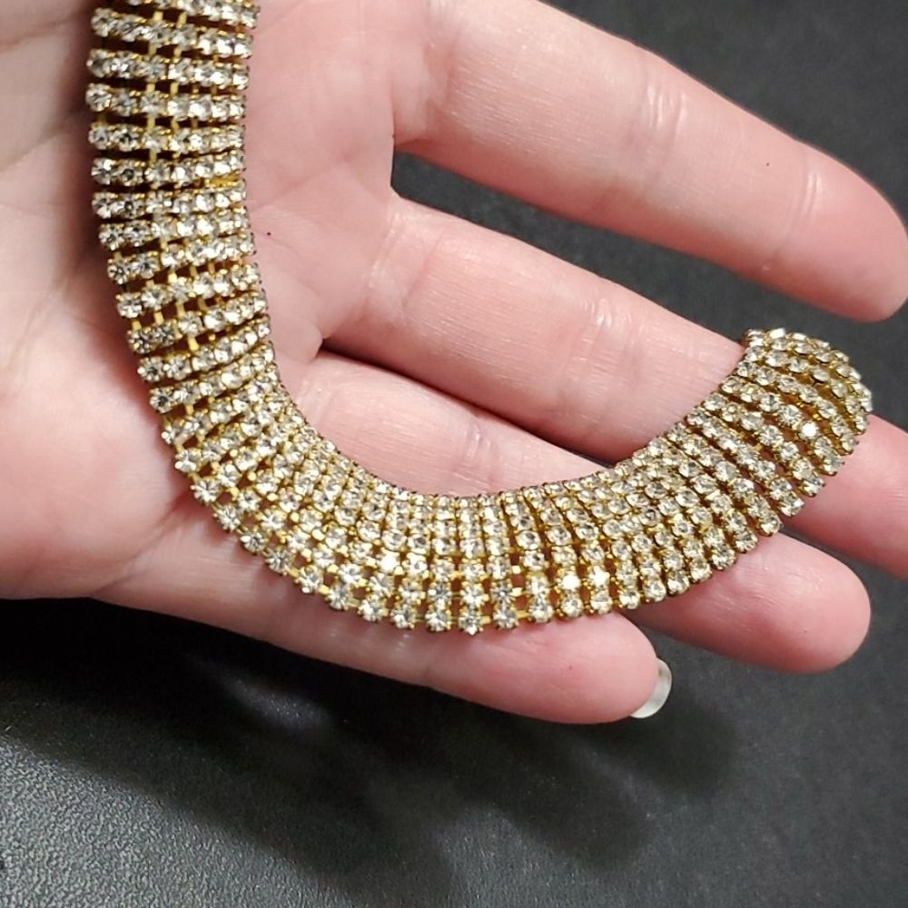 Christina Collection rhinestone necklace 18-19"